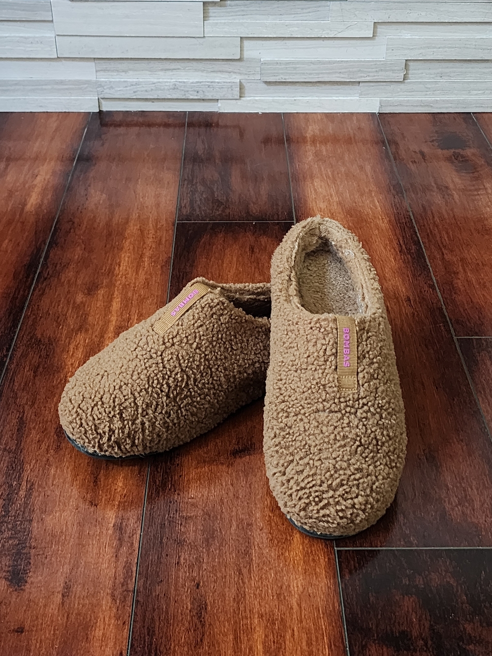 Bombas Teddy Fleece Slippers in Brown